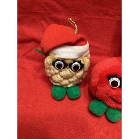 Del Monte Plush Christmas Yumkins 1991 Vegetable Tree Ornaments Set of 6 - Picture 5 of 12